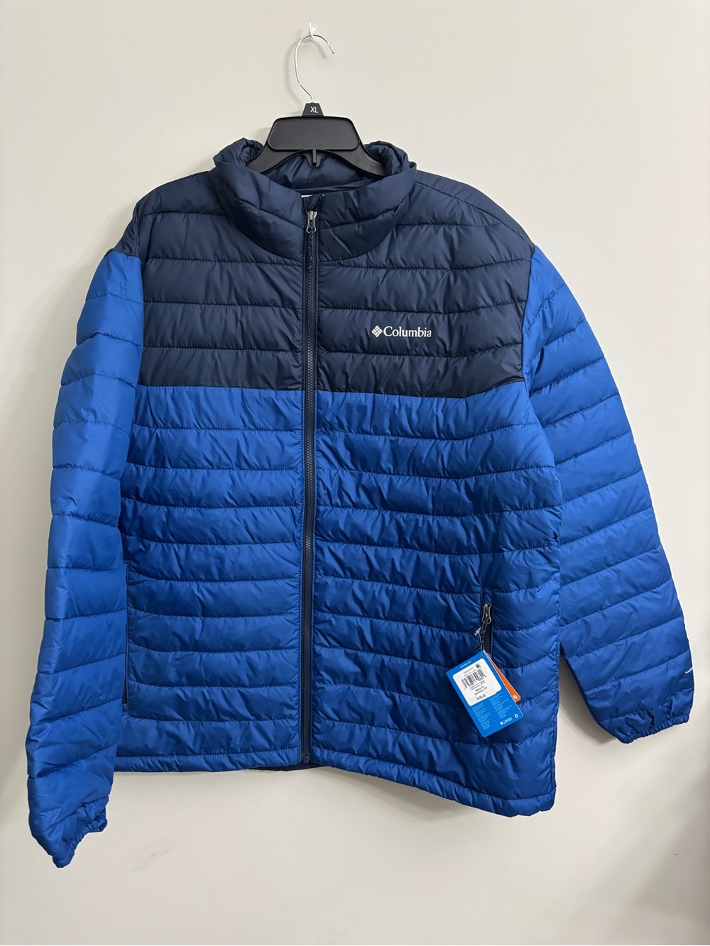 Columbia Men's Two-Tone Navy and Royal Blue Puffer Jacket